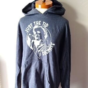 HALLOWEEN Dark Gray Graphic Hoodie feat Michael Myers "Just The Tip" Sweatshirt